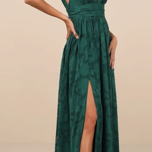 Lulus | Sweet Sophistication Green Burnout Floral Maxi Dress | XL | NWT - Picture 3 of 9